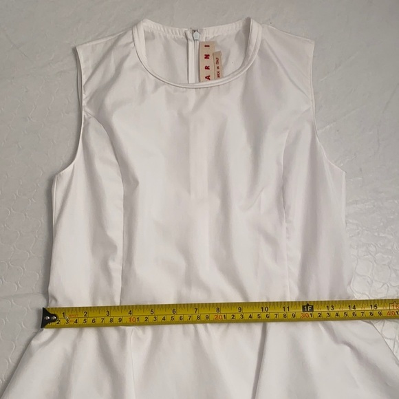 Marni white layered peplum sleeveless top 38 - Picture 11 of 12